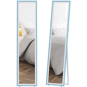 Specchio da Terra a Figura Intera ¨C Xylo ¨C MDF Bianco e Blu 37x157 cm