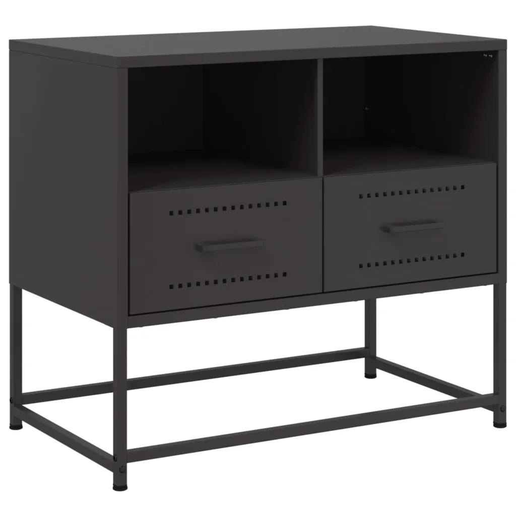 Mobile TV Nero 68x39x60,5 cm in Acciaio 846548
