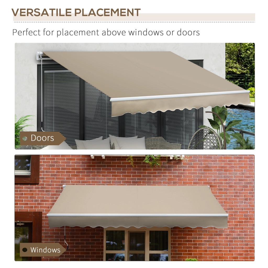 Tenda da sole regolabile per terrazza ¨C Minimal ¨C Beige 395x300 cm