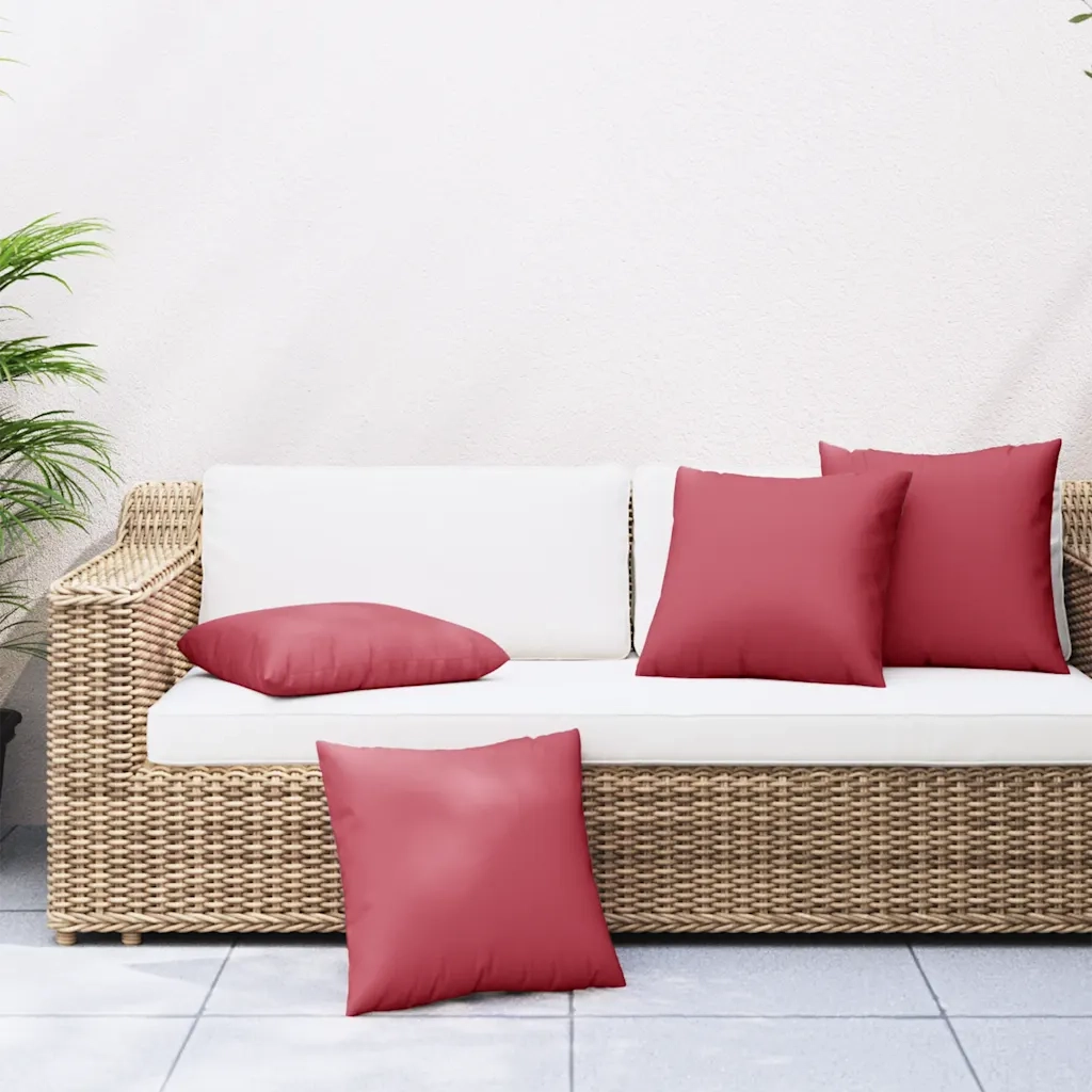 Cuscini per divano 4 pz colore Rosso Vino 60x60 cm in Tessuto 377793
