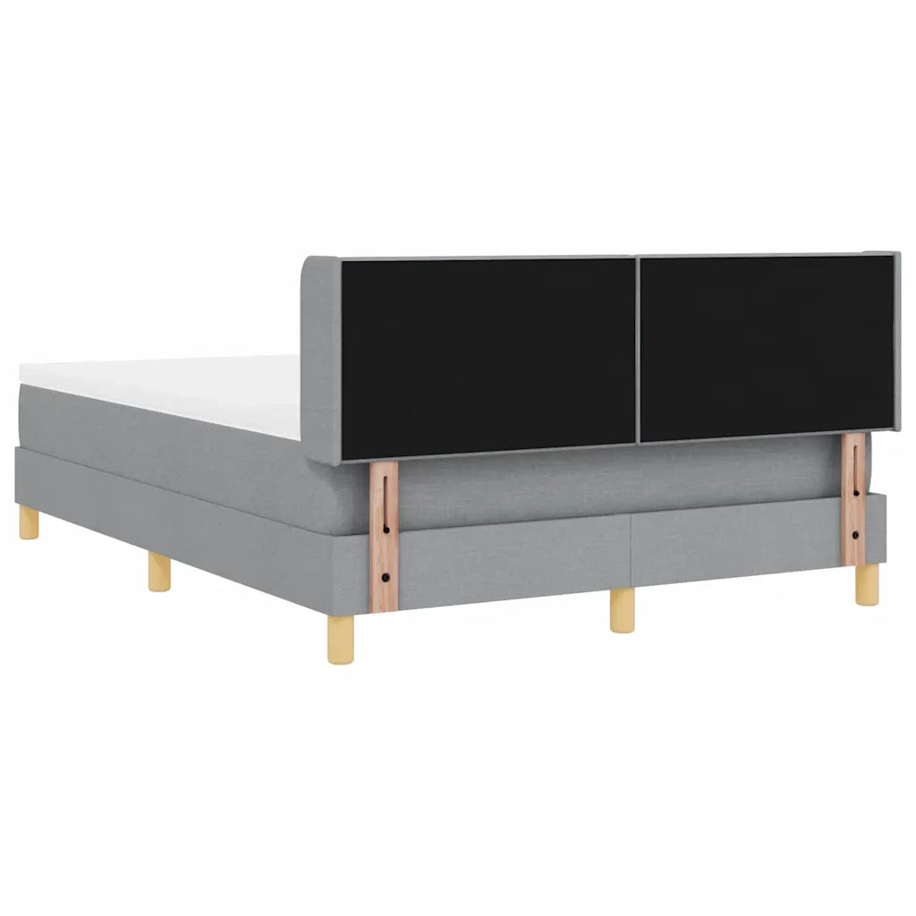 Letto a molle con materasso Grigio chiaro 200 x 140 cm Tessuto 3341293