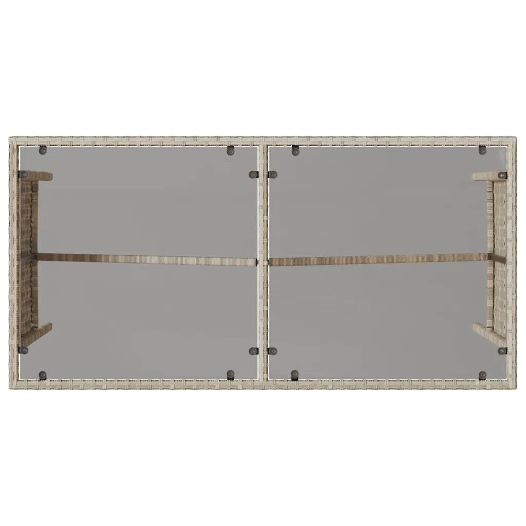 Set Pranzo da Giardino 3pz con Cuscini Grigio Chiaro Polyrattan 4104186