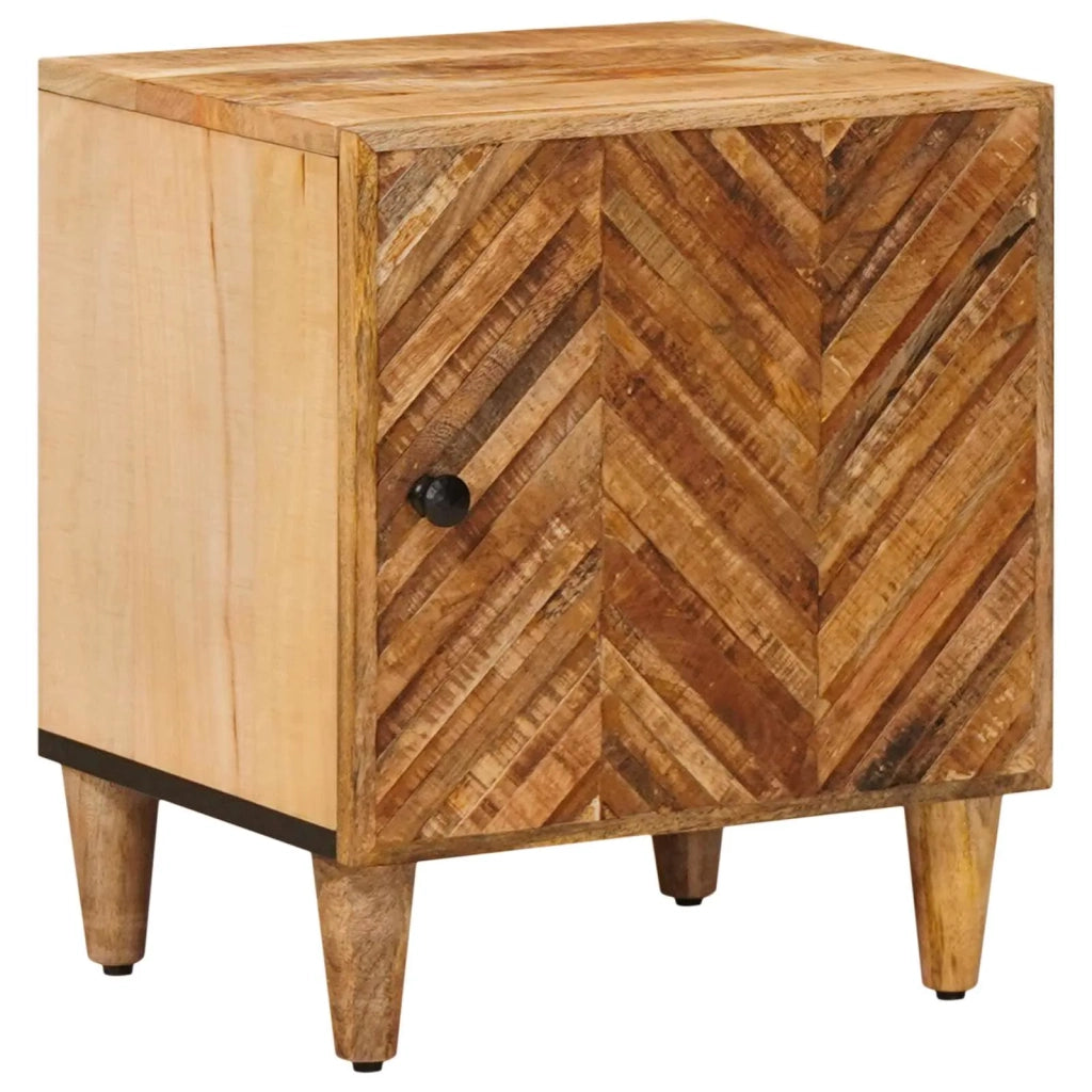 Comodino | Armadio da Notte | Mobiletto da notte Marrone 40 x 33,5 x 46 cm Legno di mango massello