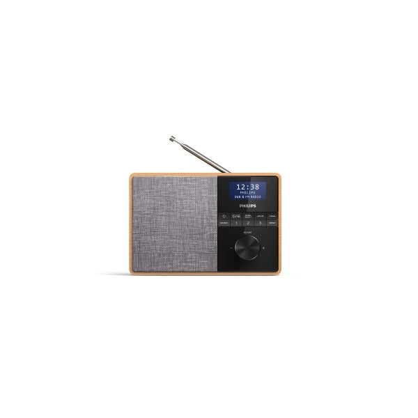 Philips tar5505/10 radio portatile digitale nero, grigio, legno