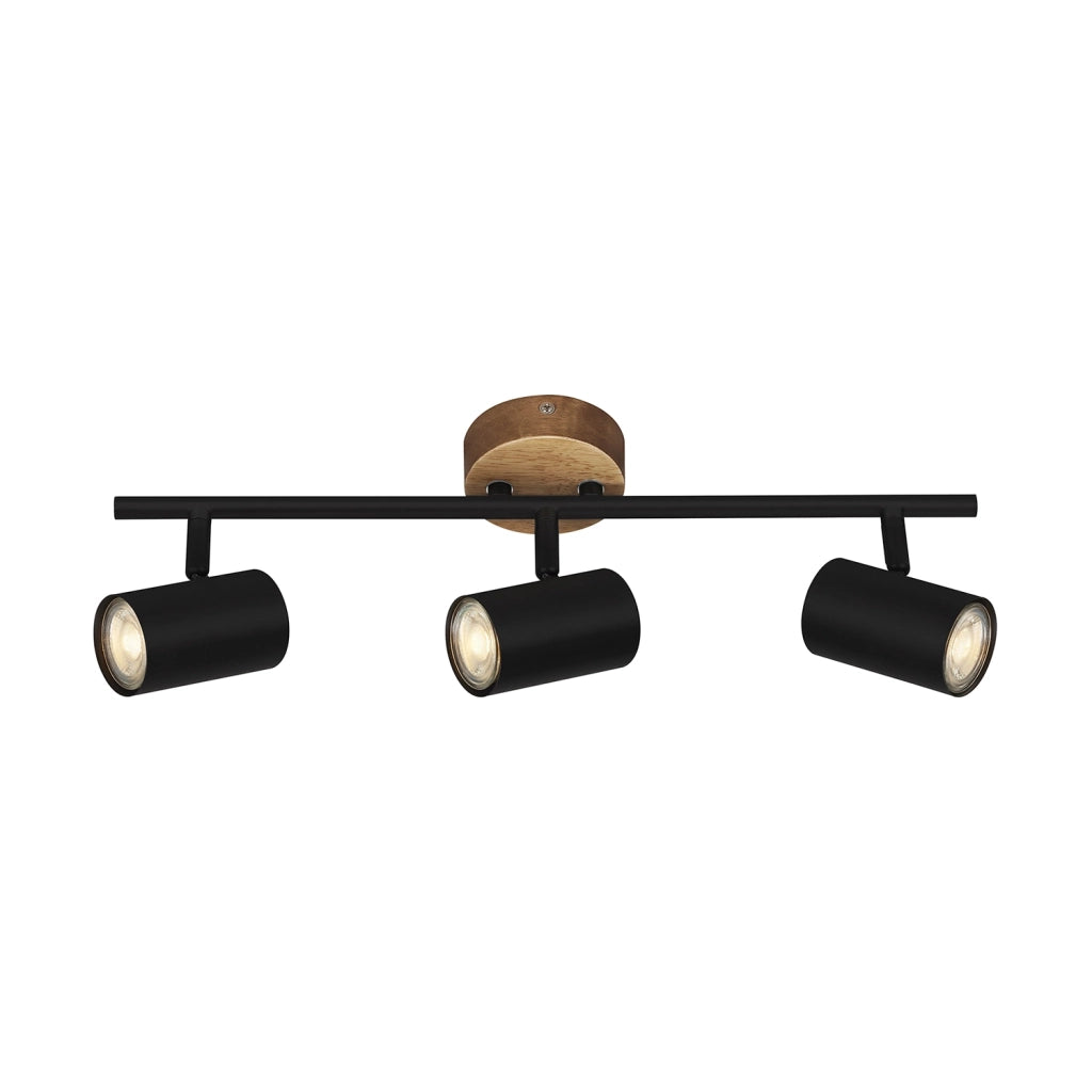 Spot Vintage Muritz Metallo Nero 3 Luci Gu10