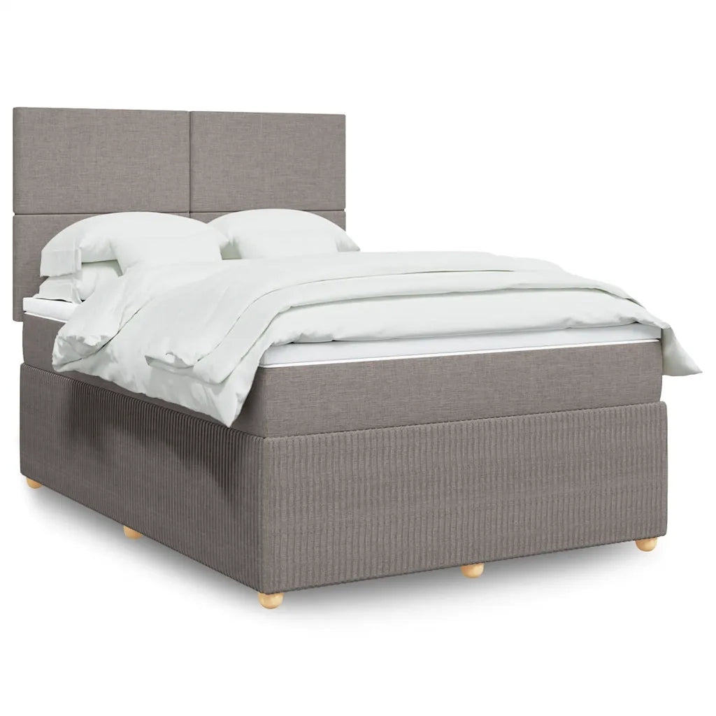 Giroletto a Molle con Materasso Tortora 140x190 cm in Tessuto 3292048