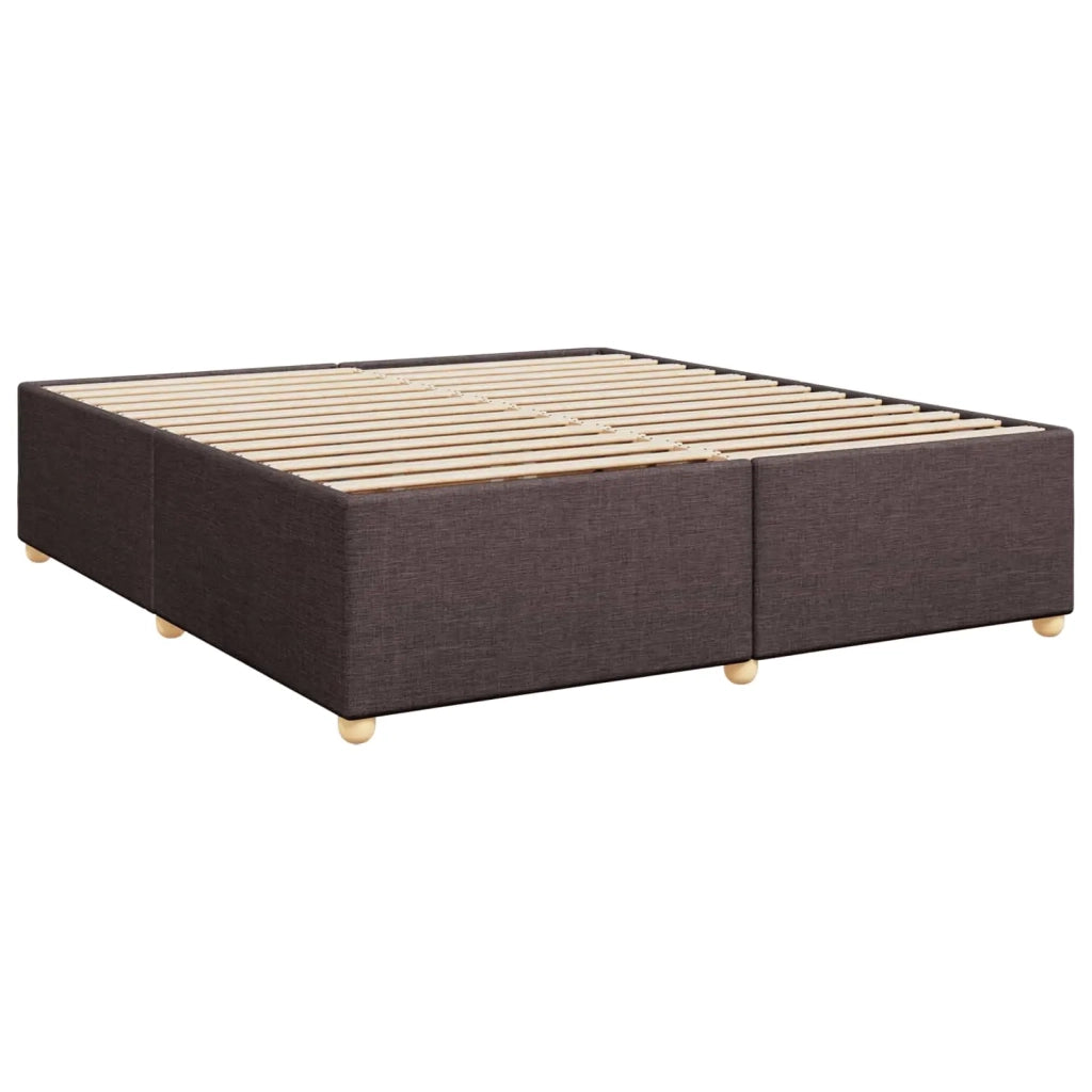 Letto box spring con materasso Marrone Scuro 200 x 200 cm 3451045