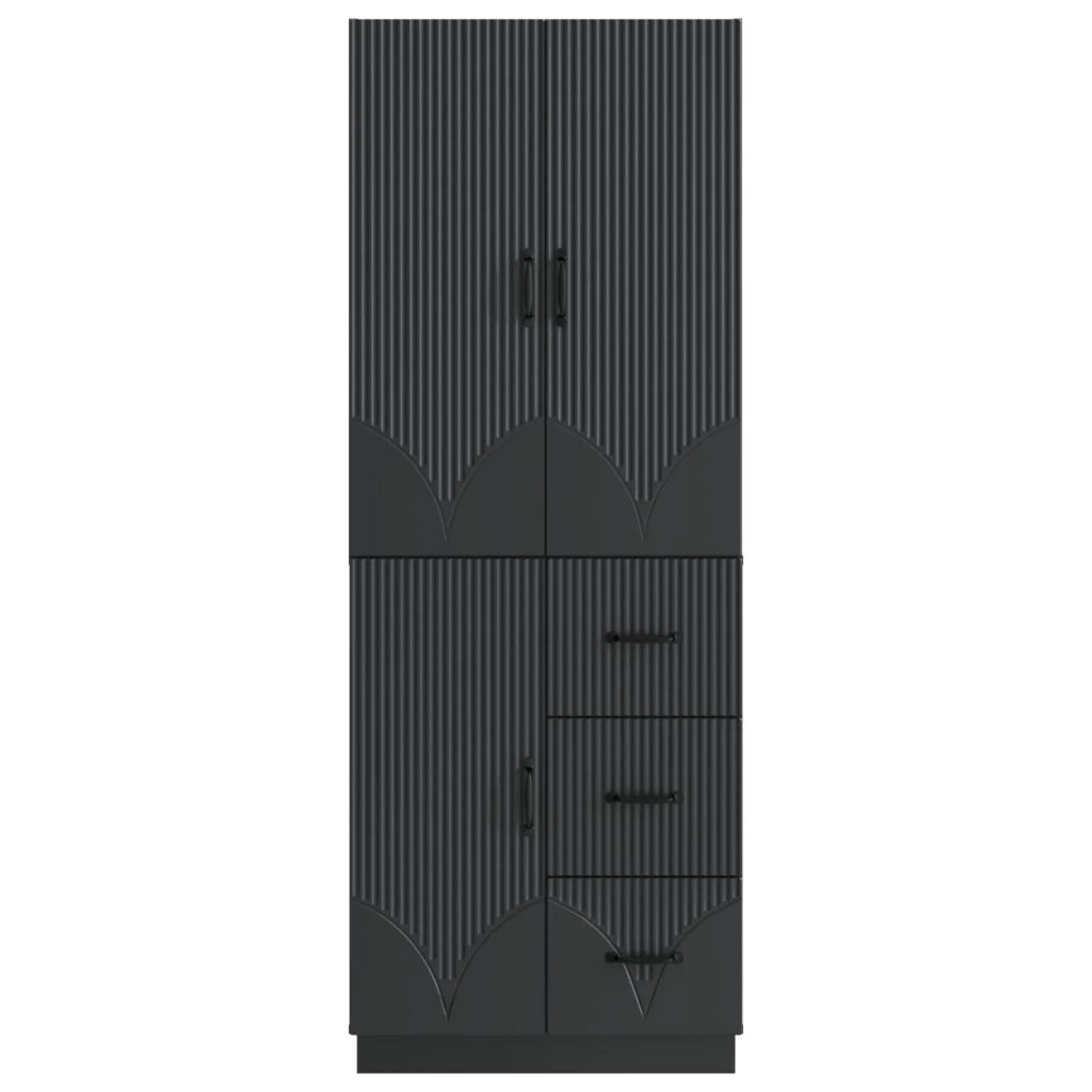 Set di armadi 2 pz Nero Legno ingegnerizzato 3416818