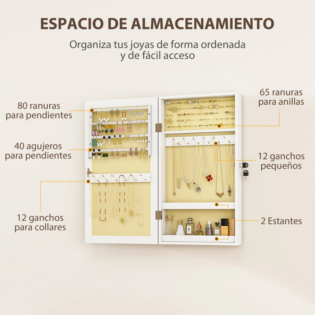 Specchio con cassetti ¨C Minimal ¨C Bianco crema 60x40x12
