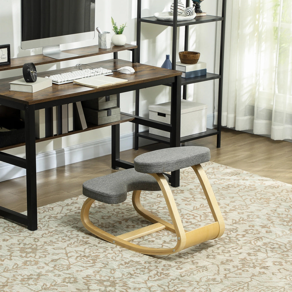 Sedia ergonomica a ginocchia ¨C Minimal ¨C Grigia in legno