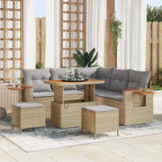 Set Divano da Giardino 8 pcs Beige polyrattan 3363047