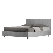 BS COM Letto matrimoniale contenitore 160x200 testata dritta cemento