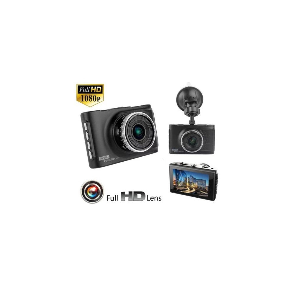 Trade Shop - Mini Dv Dvr Telecamera Per Auto Videoregistratore Auto 2 Telecamere Full Hd Wdr -