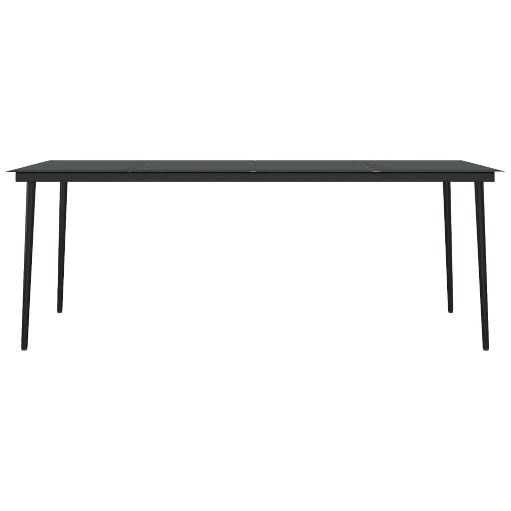 Set da Pranzo per Giardino 9 pz con Cuscini Polyrattan e Vetro 3099726