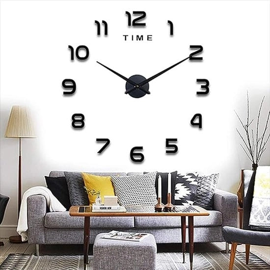 Ora moderna per DIY con specchio in vetro acrilico 3D e orologio silenzioso