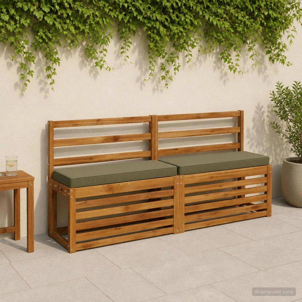 Cuscini per Panchina a 2 Pezzi VUGHT 2 pcs 100% Poliestere 950415