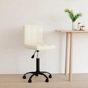 Sedia Girevole da Ufficio Crema in Velluto 334355