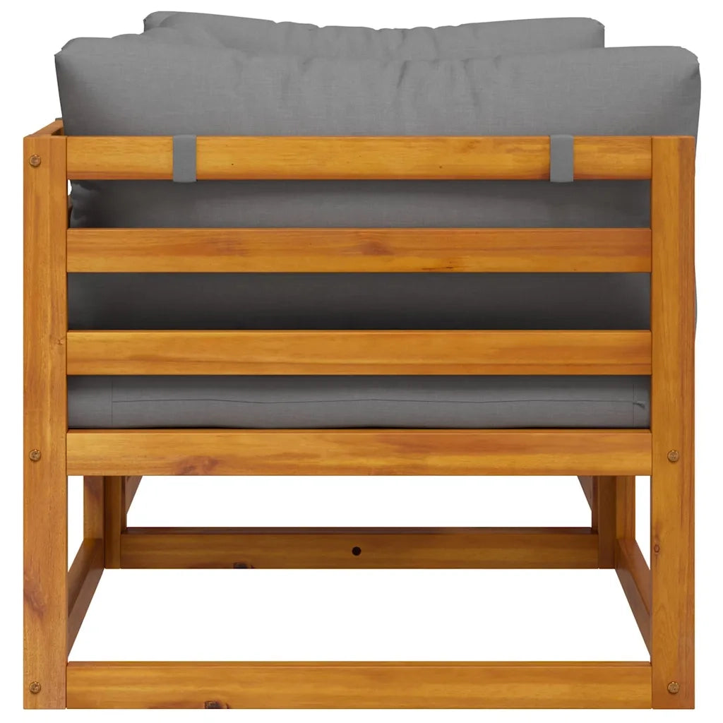 Divano componibile-Divani Angolari Modulari 2 pz con Cuscini Grigio Scuro