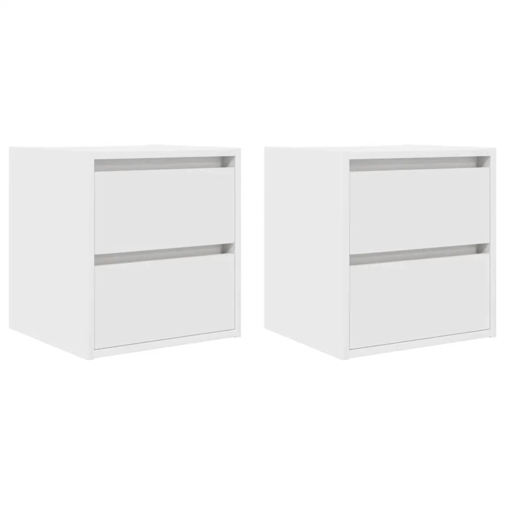 Comodini a Muro 2 pz Bianchi 38x34x40 cm 861248