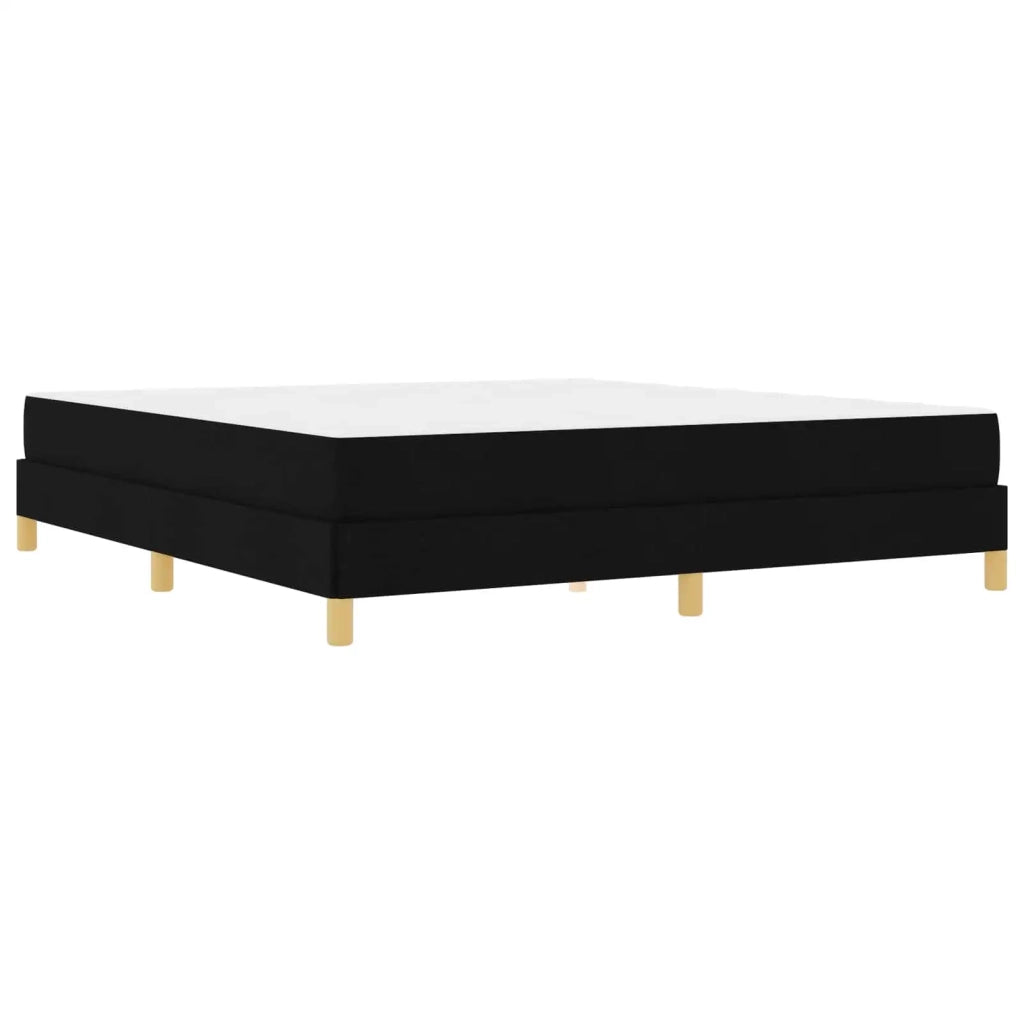 Letto a molle con materasso Nero 180 x 200 cm Tessuto