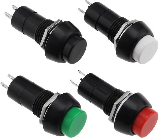 Interfaccia di Azionamento del Clacson per Scooter di Assistenza - 4 pezzi - Rood/Zwart/Wit/Groen - Adatto per Scooter di Assistenza - Interruttore a 2 Pin
