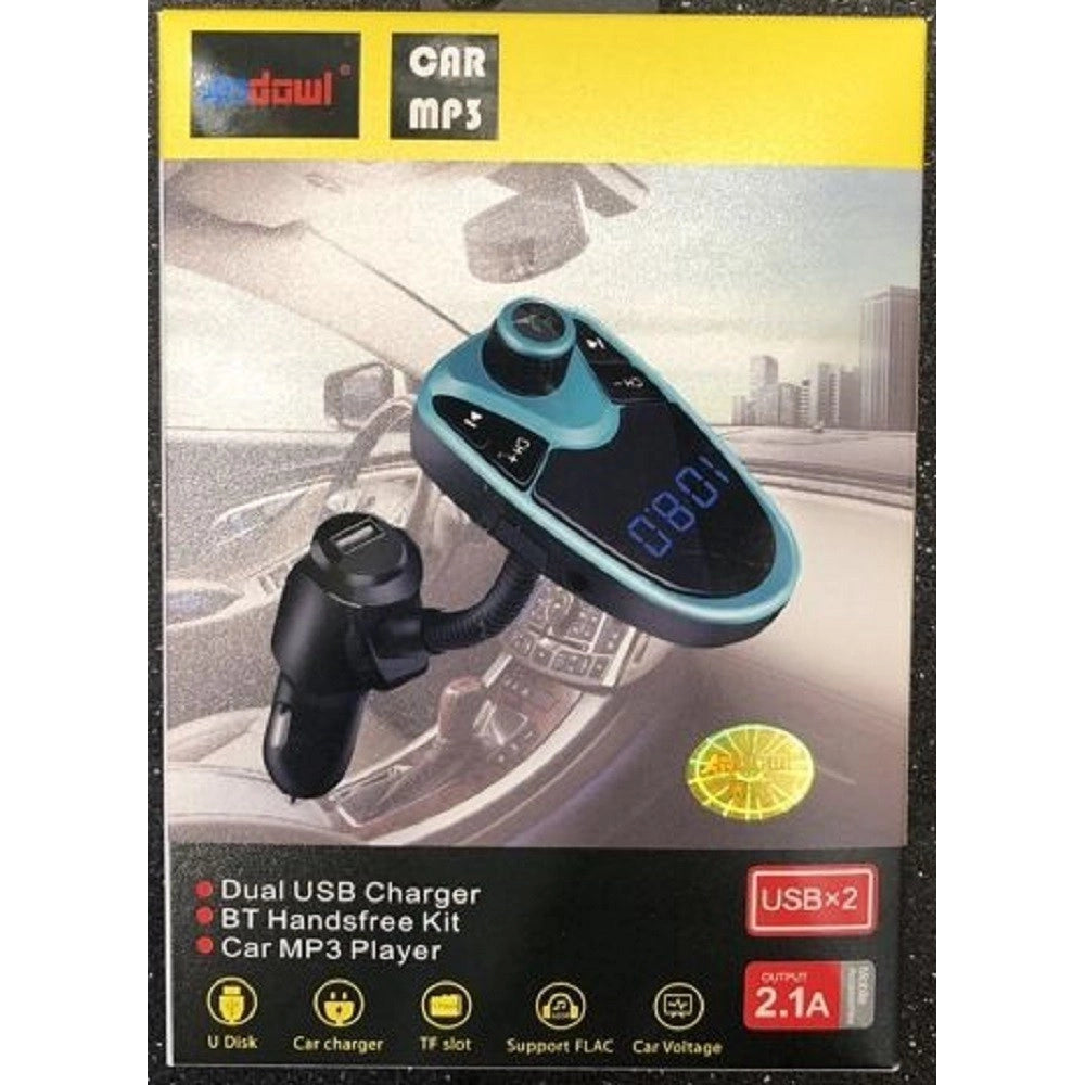 Trade Shop - Lettore Mp3 Multifunzione Wireless 2.1a Caricabatteria Doppio Usb Per Auto Q-b68 -