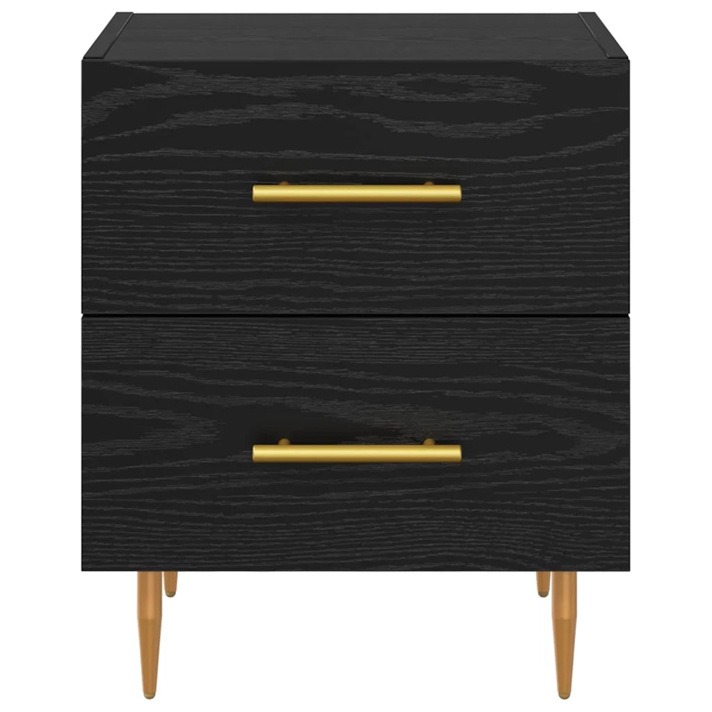Armadio da Notte 2 pcs Rovere Nero 40 x 35 x 47,5 cm 882000