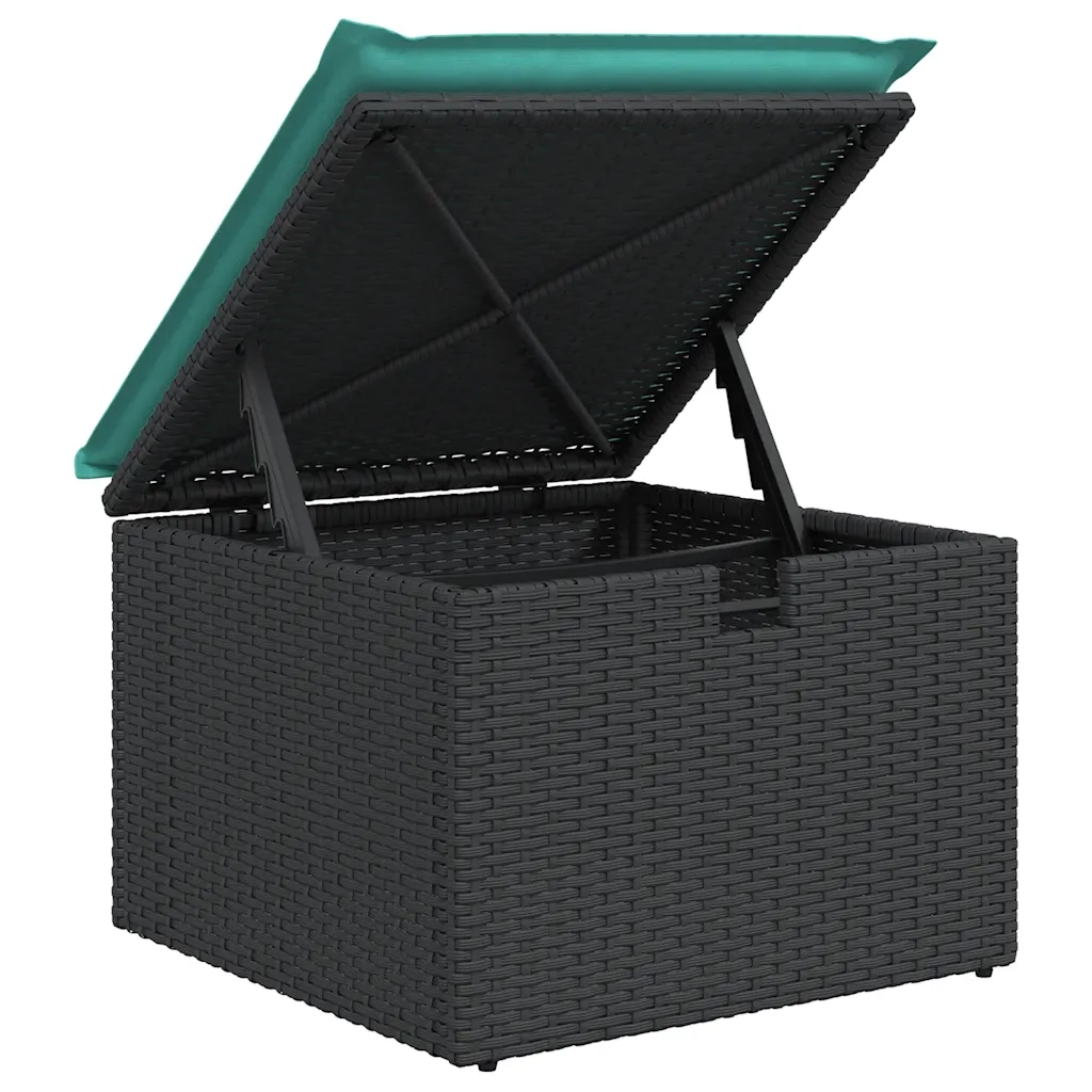 Set Divani da Giardino con Cuscini 8 pz Nero in Polyrattan 3325767