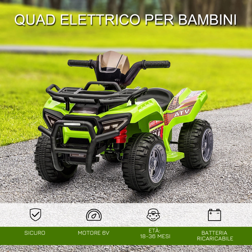 Quad Elettrico per Bambini ¨C Minimal ¨C Verde 66x44x42 cm