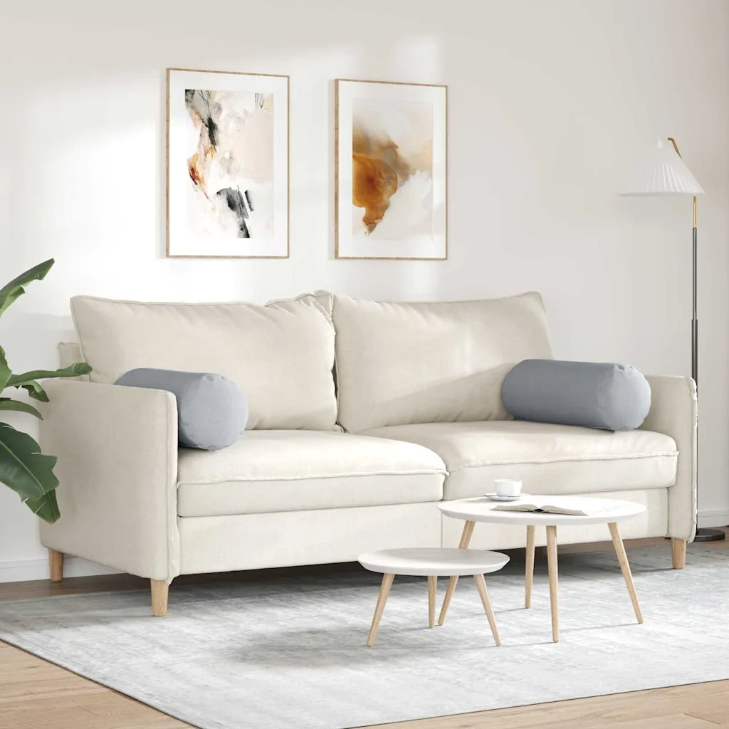 Cuscini a rullo 2 pz | Cuscini per sedie Grigio chiaro ? 25 x 70 cm Tessuto