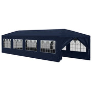 Gazebo | Pergolato da Giardino 3x12 m Blu