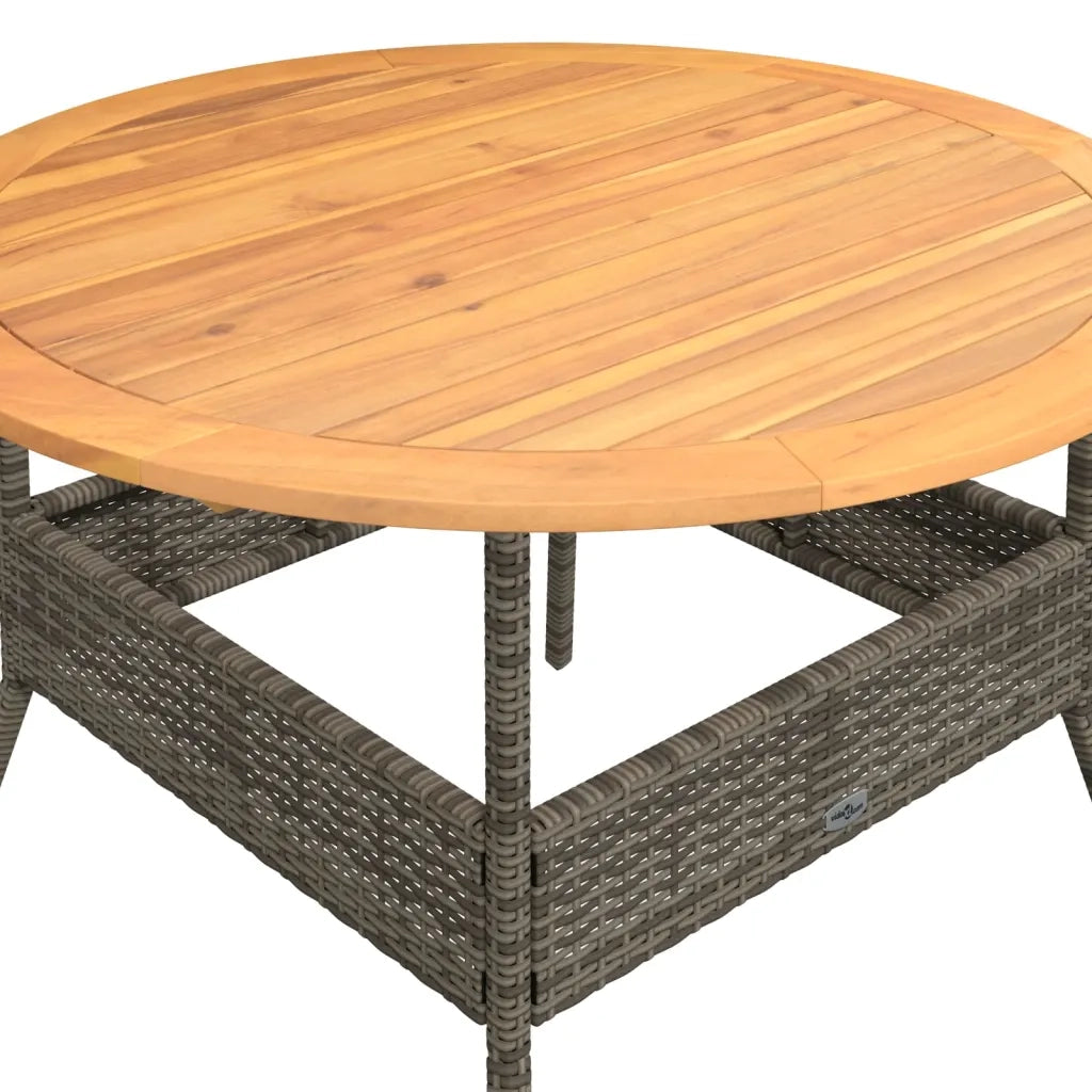 Set Divano da Giardino 2 pz con Cuscini Grigio in Polyrattan 3262092