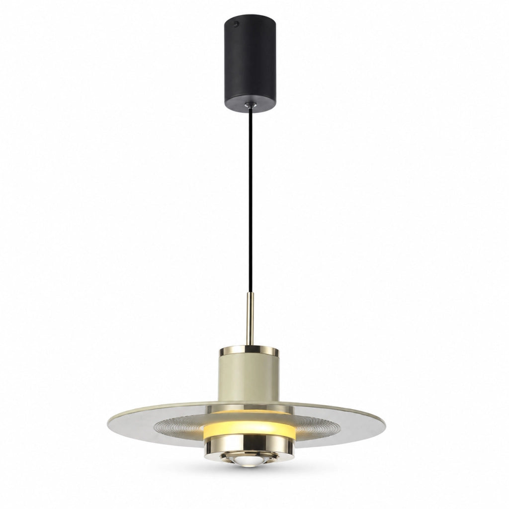 LAMPADARIO LED SOSPENSIONE MODERNO SILVER DESIGN 10W DIMMERABILE CCT LP024