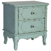 Comodino in legno a 2 cassetti 50x36x55h cm