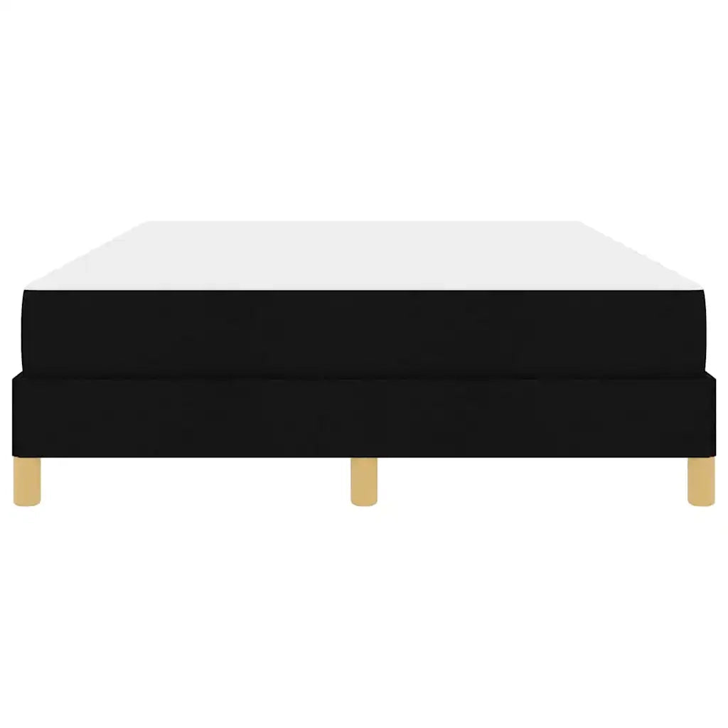 Letto a molle con materasso Nero 140 x 200 cm Tessuto