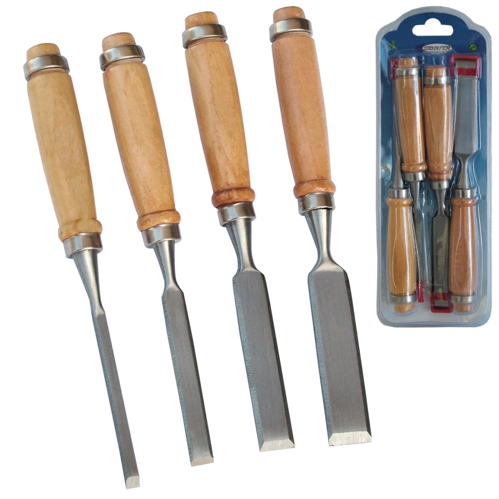 Set 4 Scalpelli Legno 6-12-18-24