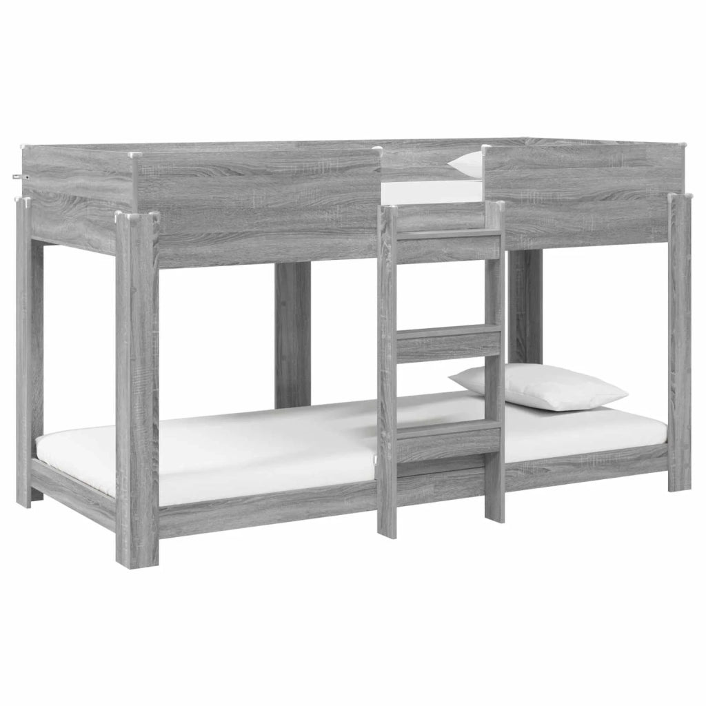 Letto a Castello per Bambini Grigio Sonoma 100 x 190 cm