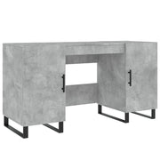 Scrivania tavolo postazione di lavoro mobile per computer studio 140 x 50 x 75 cm legno ingegnerizzato grigio 02_0023841