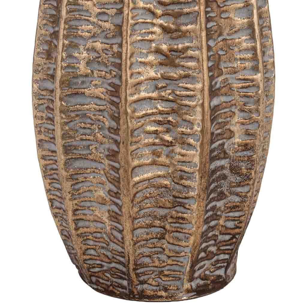 Vaso in metallo dorato 20x20x46 cm (altezza)