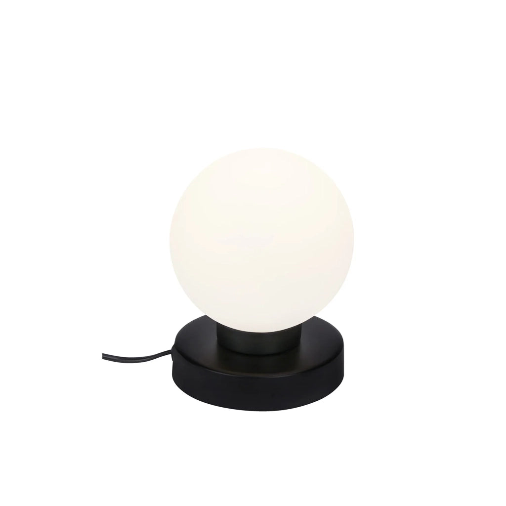 Lampada Da Tavolo Moderna Pulu Metallo Nero 1 Luce E14