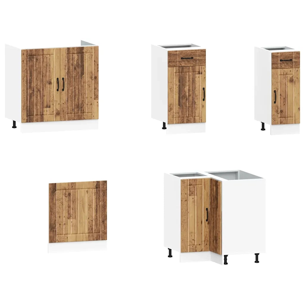 Set Mobili da Cucina 11 pz Kalmar Legno Vecchio in Truciolato 3314949