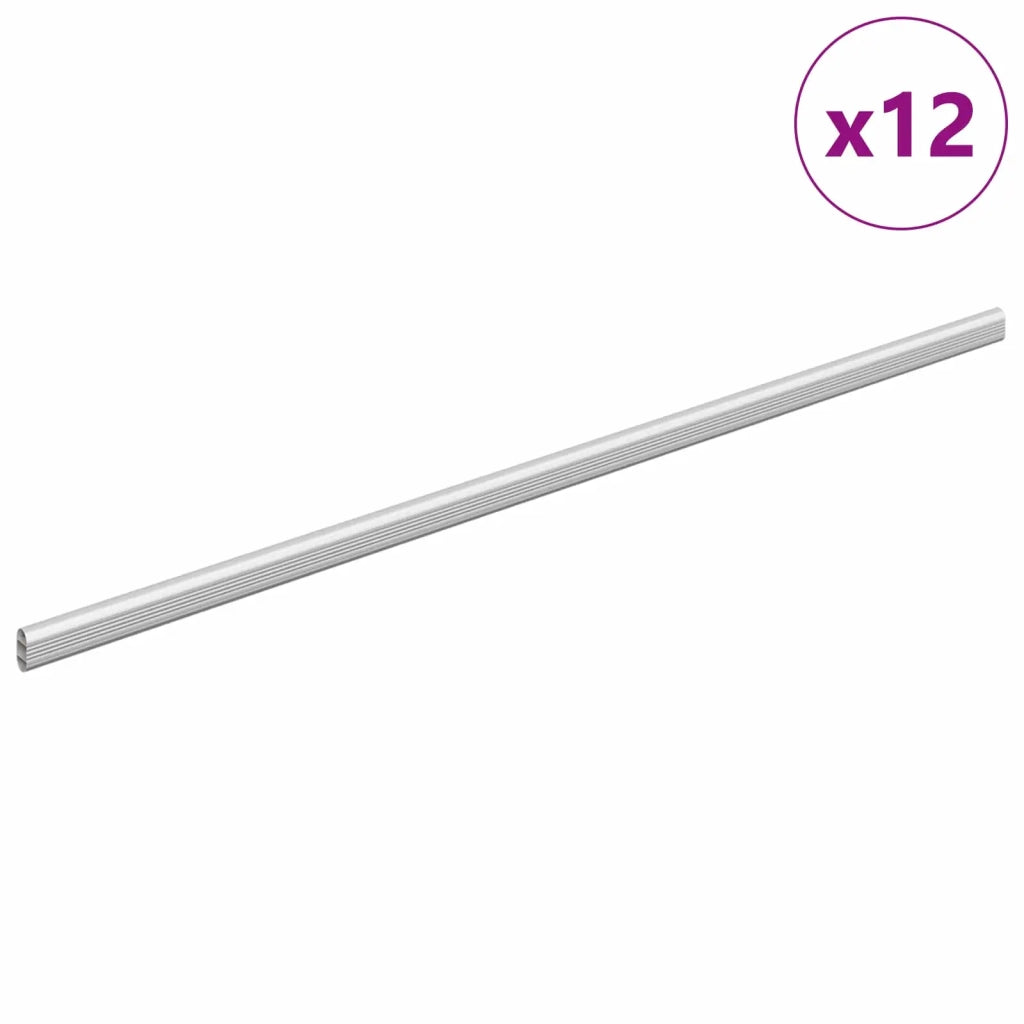 Asta per armadio 12 pz Argento 864 x 15 x 29 mm CFW9169386