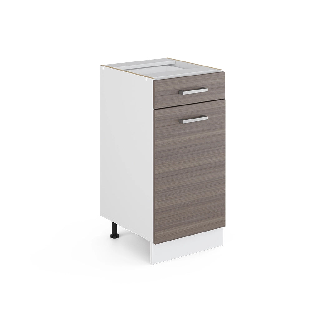Mobiletto base per cucina R-Line Grigio nobile/Bianco 40 cm senza piano di lavoro Vicco
