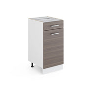 Mobiletto base per cucina R-Line Grigio nobile/Bianco 40 cm senza piano di lavoro Vicco