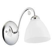Applique Amarillo cromata con diffusore bianco E27 15W Alfa