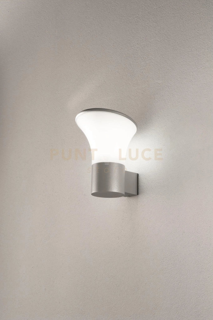 APPLIQUE DA ESTERNO ARES SILVER 1 LUCE ATTACCO E27 IP54 H.21CM