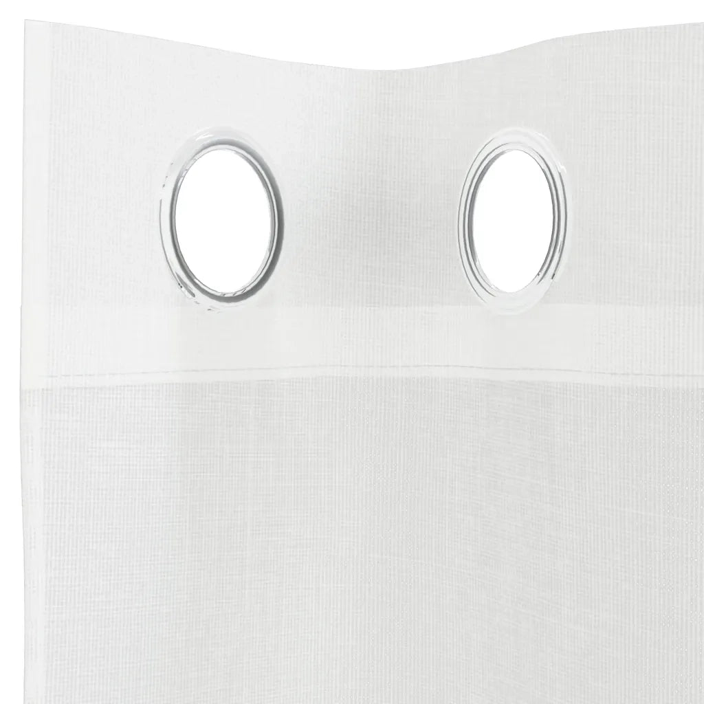 Tende in Voile con Occhielli 2 pz Bianco 4102149