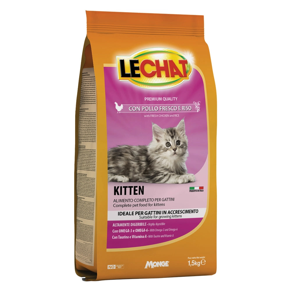 CROCCANTINI PER GATTI 'LE CHAT JUNIOR KITTEN' kg 1,5  - MONGE