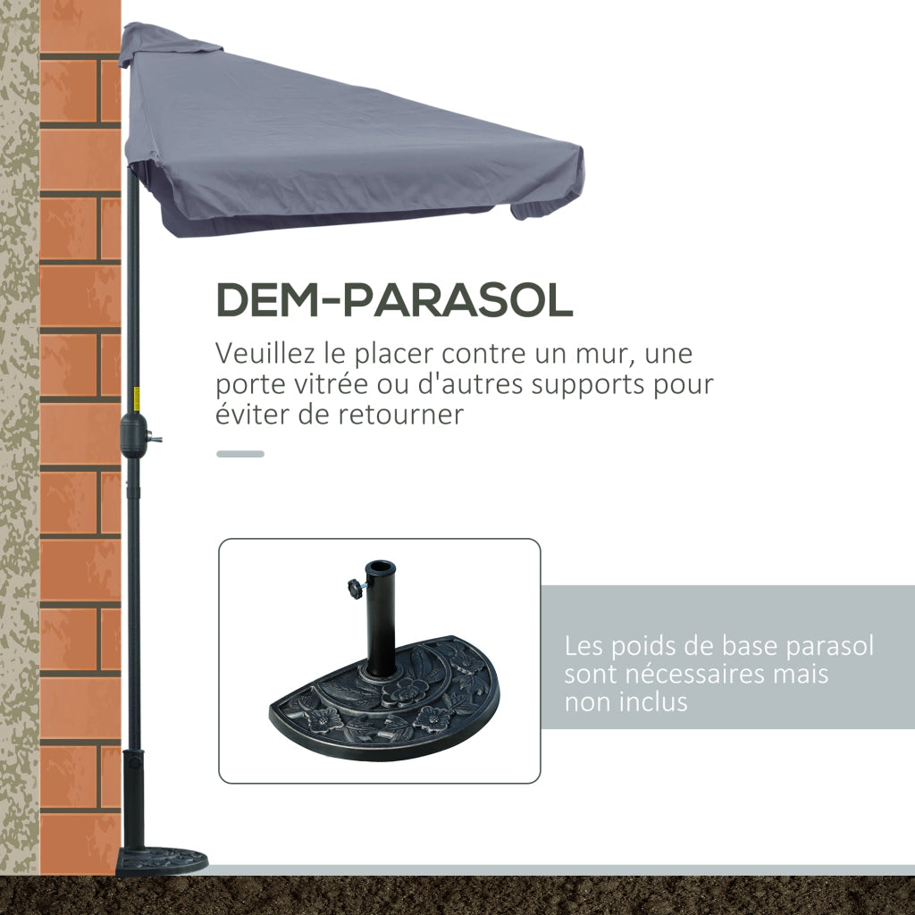 Parasole da balcone ¨C Minimal ¨C grigio metallo 230x130x249 cm