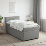 Letto box spring con materasso Grigio Chiaro 90 x 190 cm 3450846